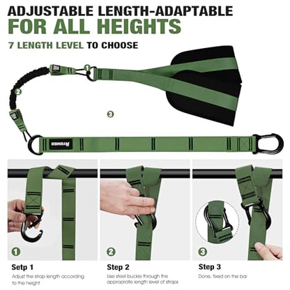 Ayombo Pull Up Assistance Bands, Resistance Bands for Pull Up Bar Workout, Adjustable Heavy Duty Pull Up Assist Equipment with 4 Assistance Bands, Home Gym Fitness Exercise Strength Training - color: Green