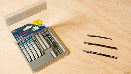 Bosch T5002A 10 pc. T-Shank Jig Saw Blade Set for Wood and Metal - size: 10 pack