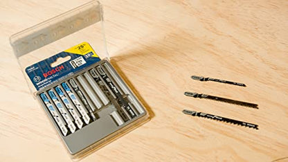 Bosch T5002A 10 pc. T-Shank Jig Saw Blade Set for Wood and Metal - size: 10 pack
