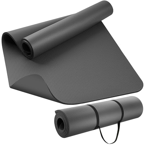 KEEP Extra Thick NBR Yoga Mat - color: Grey, size: 72”x32”x15mm