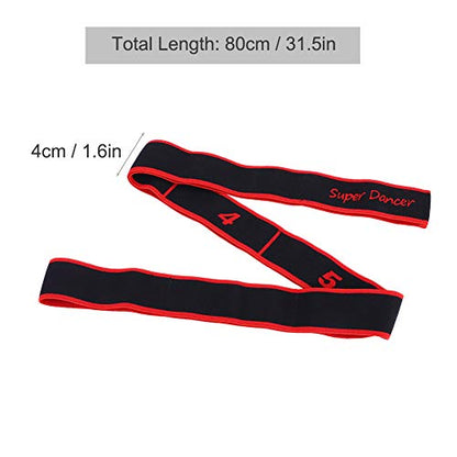 Stretch Band, 8 Loops Elastic Exercise Band for Ballet Dance Gymnastics Training(Red)