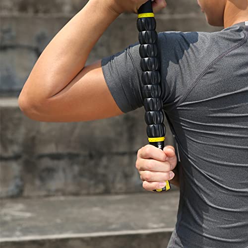 Idson Muscle Roller Stick for Athletes- Body Massage Sticks Tools-Muscle Roller Massager for Relief Muscle Soreness,Cramping and Tightness,Help Legs and Back Recovery,Black Yellow - color: Black Yellow