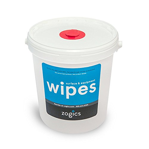 Zogics Wellness Center Cleaning Wipes with Reusable Bucket