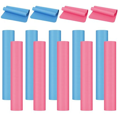 LEIFIDE 10 Pack Yoga Mat Bulk 68'' x 24'' x 4mm Thick Yoga Mat - color: Pink,Blue