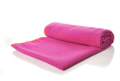 Namaste Skidless Premium Mat-Size Yoga Towel with Non Slip Grip;Exercise,Fitness,Pilates,and Yoga Gear; - color: Grass Green