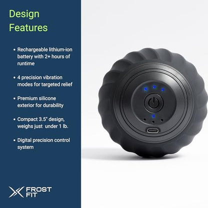 Frost Fit VibePro Pulse - Vibrating Massage Ball Massager - Deep Tissue Therapy Ball with 4 Speeds - Myofascial Release & Pain Relief - style: Pulse