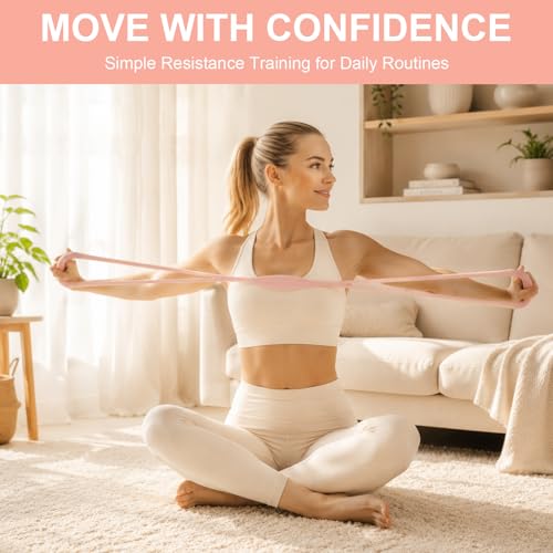 2Pack Figure 8 Resistance Bands for Women, 8 Shaped Rubber Exercise Band for Arms, Back, Shoulder Stretch with Handles, 15 Lbs Fitness Band for Home Yoga Gym Workout