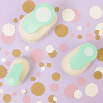Craftelier - Scalloped Circle Punch 1.5" (3.81 cm) Diameter | Hole puncher, scrapbooking and crafts projects, lever punch, for paper and cardstock, size 3.54 x 2.75 x 2.16 in - size: Pack of 1: 1.5" Diameter