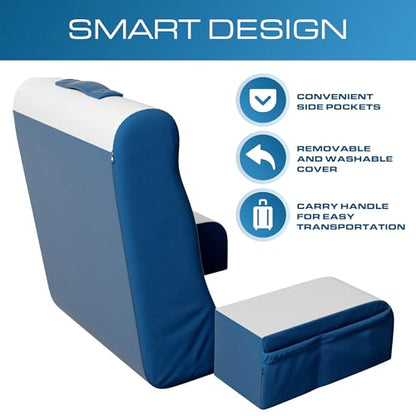 Kolbs Wedge Reading Pillow, Cushion with Arms for TV, Books, Nursing, Back - Bed Pillow for Sitting Up in Comfort, Plush Backrest Pillow. Sit Up in Comfort. (19" Wedge Reading - Blue) - size: 19" Wedge Reading - Blue