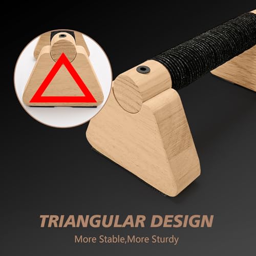 Parallettes Bars - Wooden Calisthenics Equipment for Handstand Training, Push Up Bars & Calisthenics Bar - Handstand Blocks and Pushup Handles for Men - size: 20cm