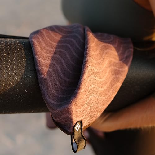 Nomadix Fitness Towel- Microterry Quick-Dry Gym & Yoga Sweat Towel, Odor-Resistant, Ultra Absorbent, Sand & Pet Hair-Resistant, Recycled Material, 30″×16″- Regenerative Black- Regenerative Burgundy - color: Regenerative Burgundy