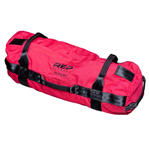REP Fitness Adjustable Sandbag 1000D Cordura 5-200 Lbs 7 Reinforced Handles Water-Resistant Quick-Dry Small XL Functional Strongman Training Workout Cross-Fit Weighted Bag Exercise Gym Heavy - color: Medium-Red