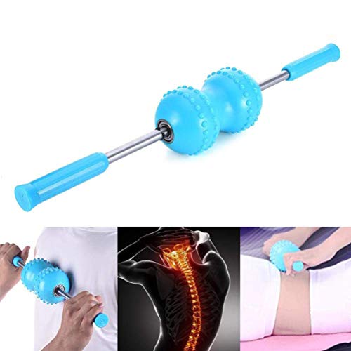 Back Roller, Multifunctional Muscle Roller Stick, 18.9 Inch Stick Massage Rollers, Blue Foam Rollers for Yoga, Recovery, Workouts