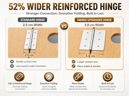 Swara 12.6″ Wooden Slant Board for Calf Stretching & Exercise (Board only) | Adjustable Eucalyptus Incline Board for Squats, Calf Stretching, Ankle Mobility & Physical Therapy; Foldable, 400lb Capacity - size: 12.6 Inch