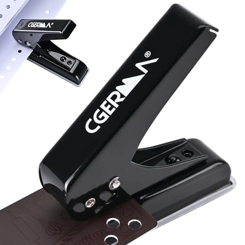 Single Hole Punch, 30 Sheet Capacity, Heavy Duty Paper Hole Puncher, 1/4" Hole Punches, 60% Labor Savings for for ID Cards, Chipboard Art Projects, Black - color: Black