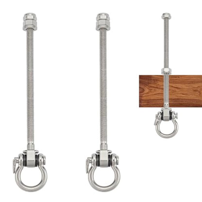 WADORN 2Pcs Swing Hangers Heavy Duty Swing Hanger Kit with Shackle Stainless Steel Swings Hangers 9.45 Inch Length for Yoga Swings Hammock Porch Treehouse Attachment Hardware Mounting