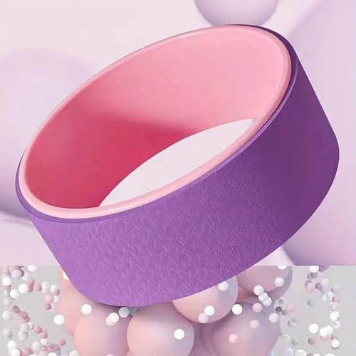 Yoga Wheel for Back Pain Relief, Back Roller Wheel with Extra Cushion, Wider & Thickest Foam, Stretches and Strengthens Core Muscles