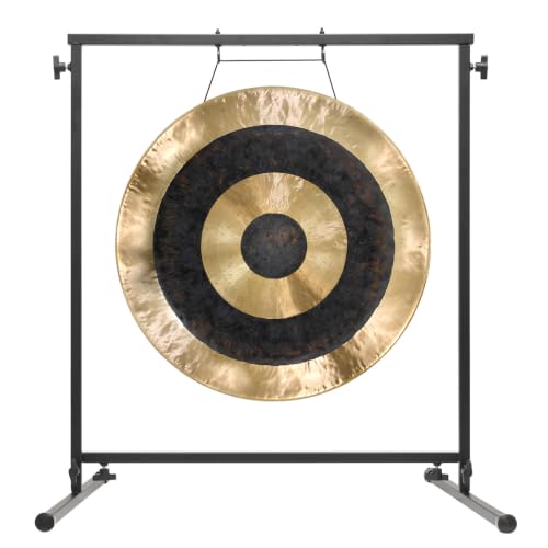 24" to 26" Gongs on Fruity Buddha Stand - Includes Gong, Rope, Mallet, & Stand/Medium Handmade Traditional Chinese Gong/Easy to Assemble Metal Stand/Easy to Play - size: 24" Subatomic Gong