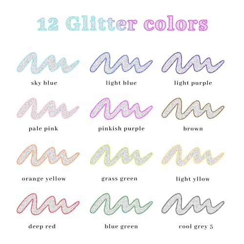 Artecho 12 Colors Self-Outline Metallic Markers | Professional Double Line, Shimmer Pens, Calligraphy, Illustration & Artist-Grade DIY Crafts