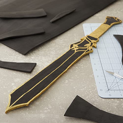 Bright Creations Rectangular Craft Sheet - EVA Foam Cosplay Armor & Props - DIY Projects with 5mm EVA Foam Roll - Firm Cushioning & 5mm Padding - 14 x 39 in, 5mm - size: 5mm