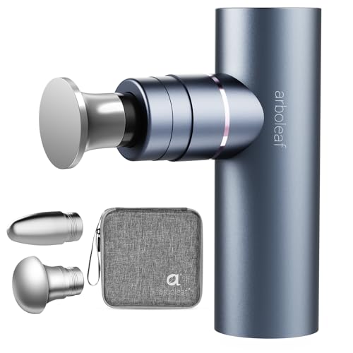 arboleaf Mini Massage Gun Deep Tissue with Metal Heads, Muscle Massager - color: Lightgray