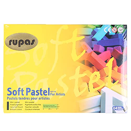 Rupas Soft Dry Pastel 64 Color Set Square Chalk - color: Rupas Dry Pastel 64 Color