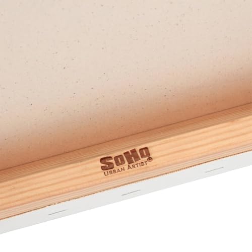 SoHo Urban Artist, 11x14 Heavyweight Stretched Cotton Canvas for Painting - 1.5" Deep- 3 Pack, Triple Primed, 100% Cotton Canvas, Archival, Universal Primed for Oil, Acrylic, Alkyd, Mixed Media