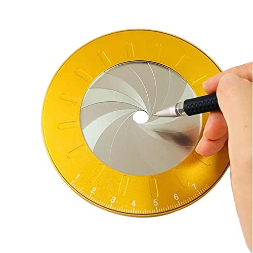 Circle Drawing Maker, Adjustable Rotary Circle Template Measuring & Drawing Ruler, Aluminum Alloy + Stainless Steel Drafting Ruler Measurement Tool for Circles