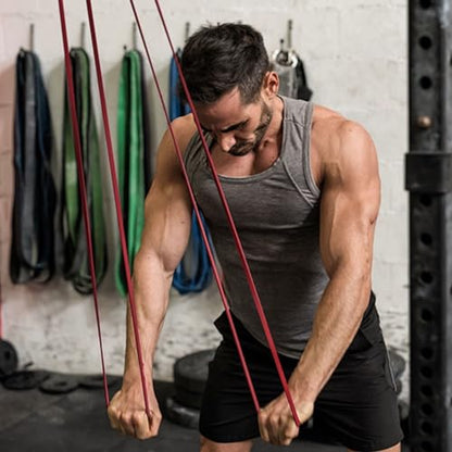 WODFitters Pro Series Pull-Up Assistance Bands – Premium Resistance Loop Bands for Assisted Pull Ups, Muscle Ups, Strength Training & Mobility – Durable Bands for Functional Fitness - color: #1 Red 10-35 lbs