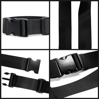 6 Pieces Luggage Straps Patterned Luggage Strap Suitcase Straps Luggage Belt Adjustable Travel Luggage Belt Strap with Quick Release Buckle, 2 inches Wide by 72 inches Long (Pure Black Style) - style: Pure Black Style