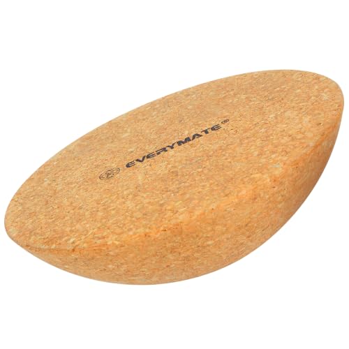 EVERYMATE Cork Balance Board Kit, Foot & Ankle Strengthener with Massage Roller/Ball,Balance Board Half & Half-Moon Ball, for Enhance Mobility & Prevent Falls Improve Foot Function for Home/Office/Gym - color: Half Ball-1
