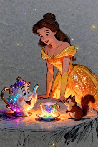 1 Pack Glowing Diamond Art Kits for Adults, Disiney Glowing Princess Diamond Painting Kit for Adults and Kids, Full Round Drill Diamond Art Paintings Diamond Dot Gem Art Home Wall Decor (Multicolor 6) - color: Multicolor 6