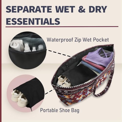 Yoga Mat Bag Yoga Tote Bag with Large Waterproof Zipper Pocket and Drawstring Pocket Yoga Mat Bag Carrier Fit Most Size Mats and All You Stuff - color: dark red