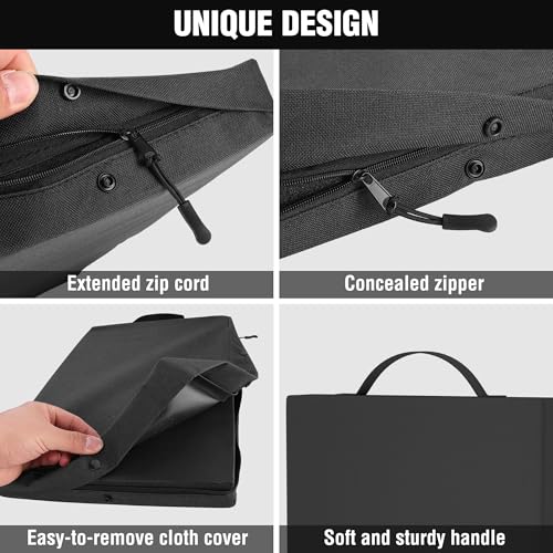 WORKPRO 17" Kneeling Pad with Removable Cover, Black - color: Black
