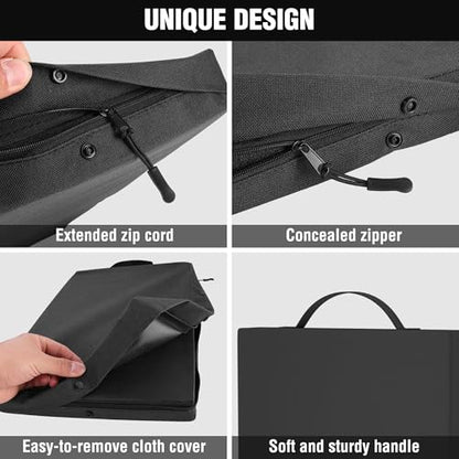 WORKPRO 17" Kneeling Pad with Removable Cover, Black - color: Black