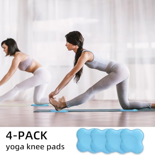 2-4 Pack Yoga Knee Pads, TPE Cushion for Pilates Exercise - color: 4pcs-blue