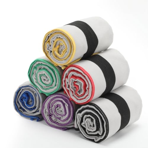 6 Pack Sweat Towels for Workout Quick Dry Microfiber Gym Towel Men Women Fitness Gear for Sports Exercise Tennis Yoga Running Cycling Hiking Towel(6 Pack(Grey)) - color: 6 Pack(grey)