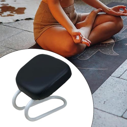 Kneeling Meditation Stool Chair Sturdy Ergonomic Compact Adults Comfortable Gift Seat Meditation Bench for Studio Praying, Black - color: Black