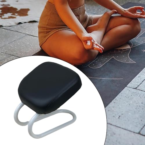 Kneeling Meditation Stool Chair Sturdy Ergonomic Compact Adults Comfortable Gift Seat Meditation Bench for Studio Praying, Black - color: Black