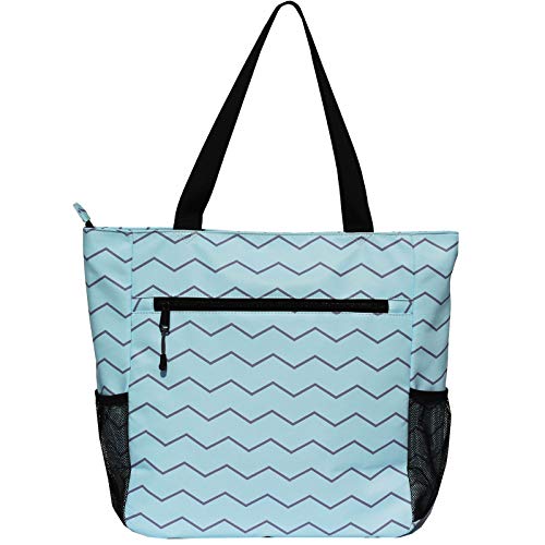 ESVAN Original Floral Water Resistant Large Tote Bag Shoulder Bag for Gym Beach Travel Daily Bags Upgraded - color: [U] Navy