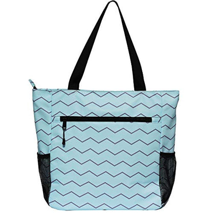 ESVAN Original Floral Water Resistant Large Tote Bag Shoulder Bag for Gym Beach Travel Daily Bags Upgraded - color: [U] Navy