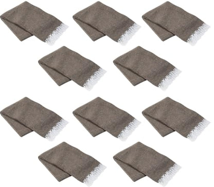 Cozumel Bulk Mexican Yoga Blanket, 10 Pack, Mocha - color: Mocha