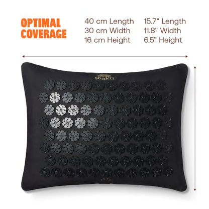 ShaktiMat Acupressure Pillow, Neck & Shoulder Relief, Premium Level 3 Black - color: Premium-black, size: Level 3