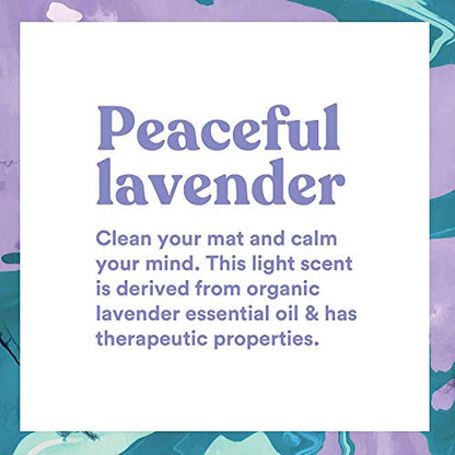ASUTRA Yoga Mat Cleaner Spray Bundle (Peaceful Lavender), 4 fl oz (Pack of 2) - No Slippery Residue, Organic Essential Oils, Deep-Cleansing for Fitness Gear & Gym Equipment