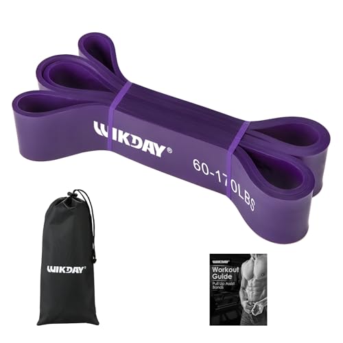 WIKDAY Resistance Bands for Working Out, Exercise Bands, Workout Bands, Pull Up Assistance Bands for Body Stretching Training Physical Therapy Muscle Training for Men & Women - color: 07 Dark Purple, size: 75-140 lbs