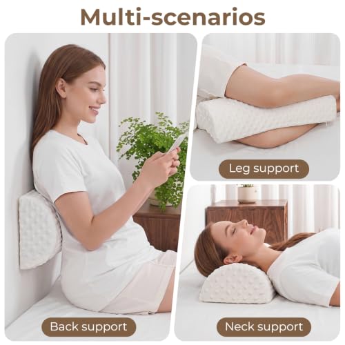 Half Moon Leg Bolster for Back Sleeping Relieve Lower Back, Knee Leg Stress