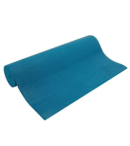 Everyday Yoga Deluxe Mat, Spacious 72"x24" Non-Slip, 3-5mm Extra Thick - color: Peacock, size: 3mm Thick