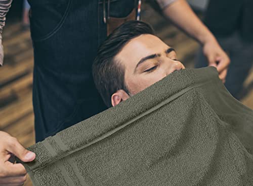 Utopia Towels Cotton Bleach Proof Salon Towels (16x27 inches) - Bleach Safe Gym Hand Towel (24 Pack, Dusty Olive) - color: Dusty Olive, size: 24 Pack
