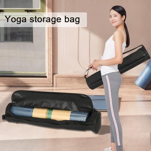 EVEME Yoga Mat Bag for Women & Men,Travel Yoga Gym Bag for 1/4" 1/3" Thick Exercise Yoga Mat,Fitness mat bag,sprot mat pouch - color: Extra Large-Black