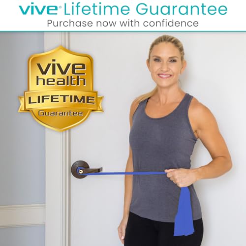 Vive Professional Resistance Bands - 25 Yard Non-Latex Roll for Physical Therapy, Lower and Upper Body Exercise Workout - Straight Elastic for Strength Training, Rehabilitation, Women, Men - color: Blue